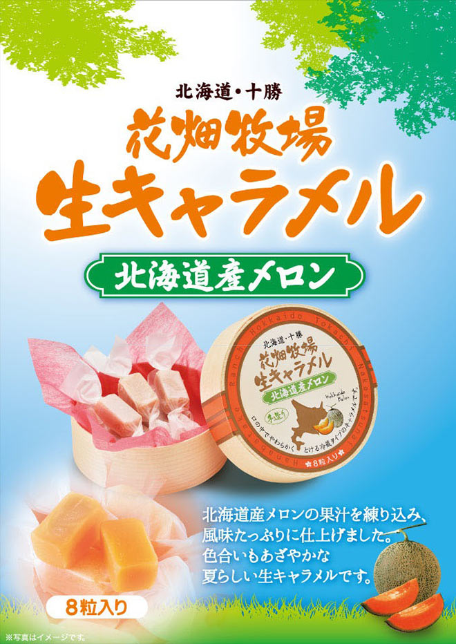 花畑牧場 生キャラメル 北海道産メロン 8粒タイプ 【冷蔵配送】